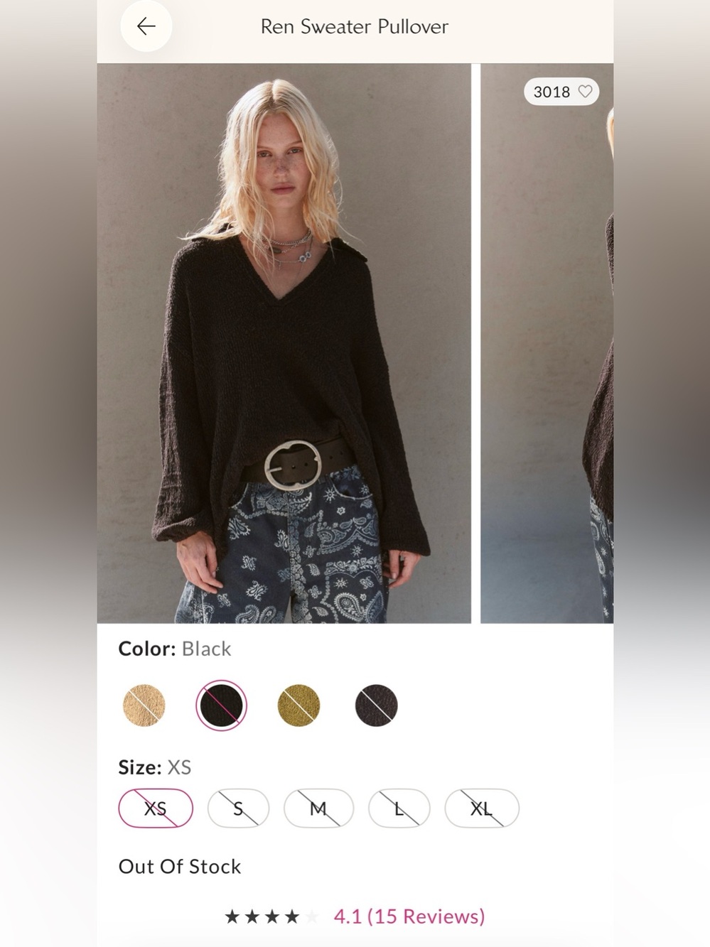 Free People Ren Pullover Sweater Black - Sold Out Online!